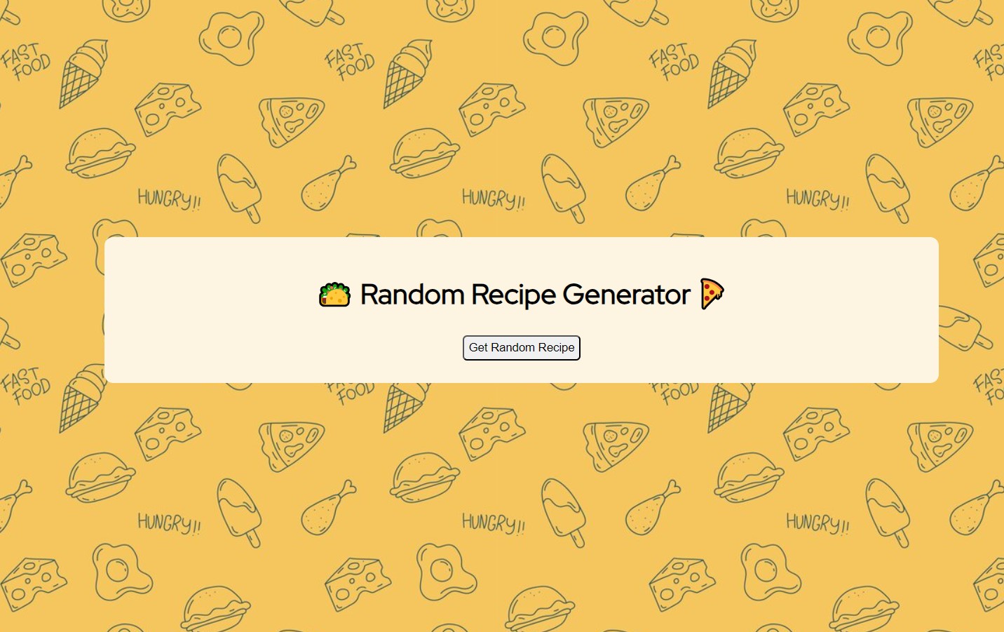 Random Recipe Generator